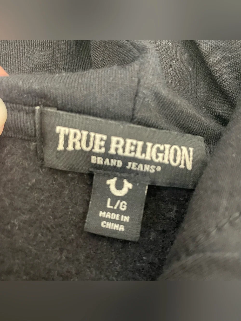 New men’s true religion zip up hoodie